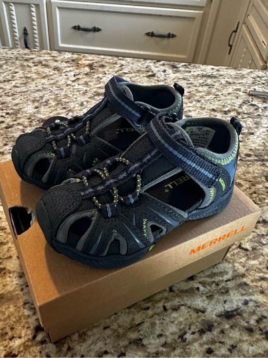 Merrell Other - Merrell Kids Navy and Gray Closed-Toe Active Sandals